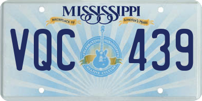 MS license plate VQC439