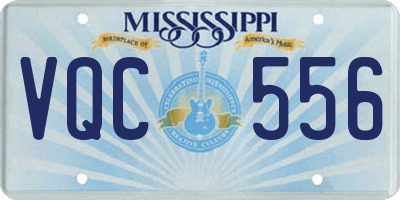 MS license plate VQC556