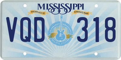 MS license plate VQD318