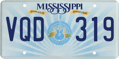 MS license plate VQD319