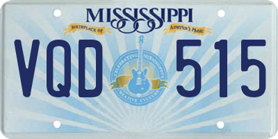 MS license plate VQD515