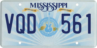 MS license plate VQD561