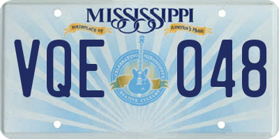MS license plate VQE048