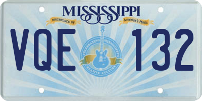 MS license plate VQE132