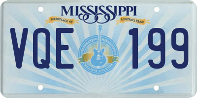 MS license plate VQE199