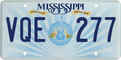 MS license plate VQE277