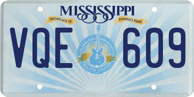 MS license plate VQE609