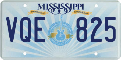 MS license plate VQE825