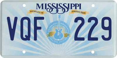 MS license plate VQF229