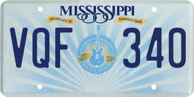 MS license plate VQF340