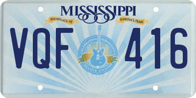 MS license plate VQF416