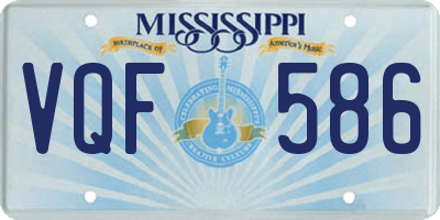 MS license plate VQF586