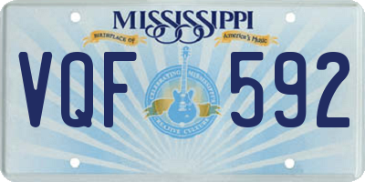 MS license plate VQF592