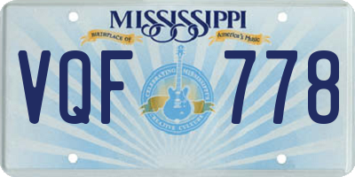 MS license plate VQF778