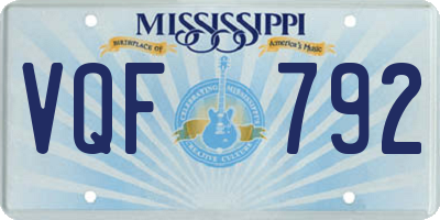 MS license plate VQF792