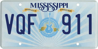 MS license plate VQF911