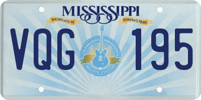 MS license plate VQG195