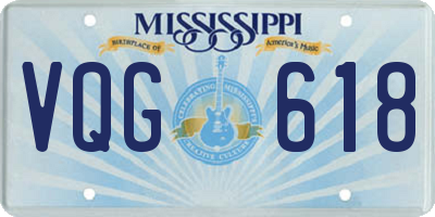 MS license plate VQG618