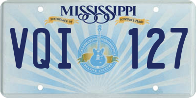 MS license plate VQI127