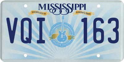 MS license plate VQI163