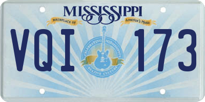 MS license plate VQI173