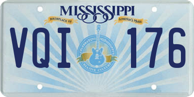 MS license plate VQI176