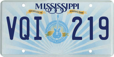 MS license plate VQI219