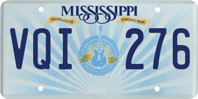 MS license plate VQI276