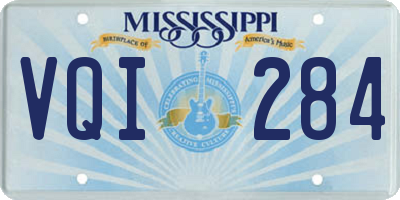 MS license plate VQI284