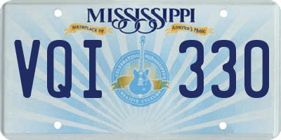MS license plate VQI330