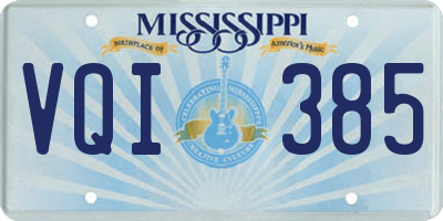 MS license plate VQI385