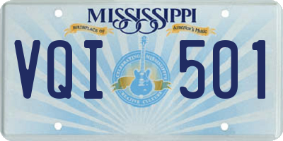 MS license plate VQI501