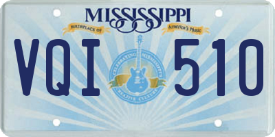 MS license plate VQI510