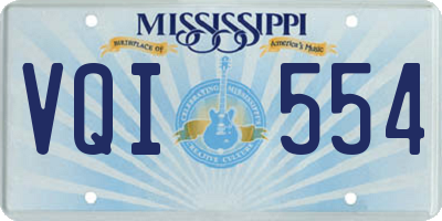 MS license plate VQI554