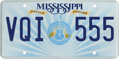 MS license plate VQI555