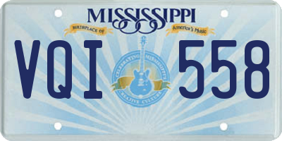 MS license plate VQI558