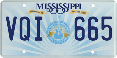 MS license plate VQI665