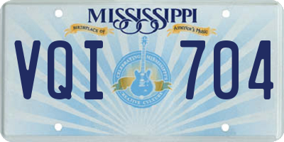 MS license plate VQI704