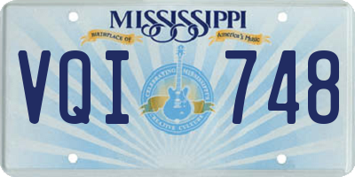 MS license plate VQI748