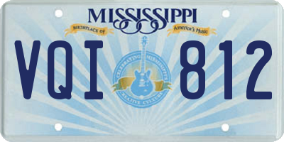 MS license plate VQI812