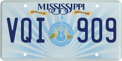 MS license plate VQI909