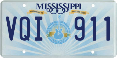 MS license plate VQI911