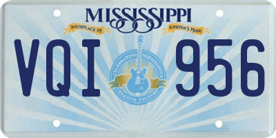 MS license plate VQI956