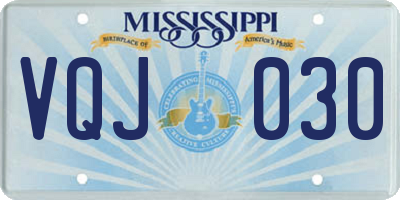 MS license plate VQJ030