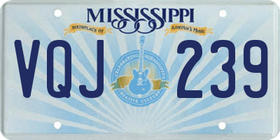 MS license plate VQJ239