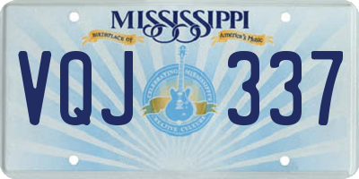 MS license plate VQJ337