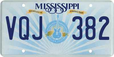 MS license plate VQJ382