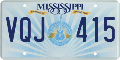MS license plate VQJ415