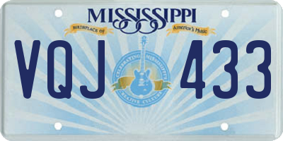 MS license plate VQJ433
