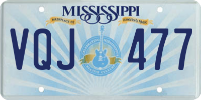 MS license plate VQJ477